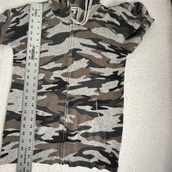 The Cashmere Project Womens Camo Hoodie Small Brown Gray Full-Zip Lightweight - Picture 8 of 8
